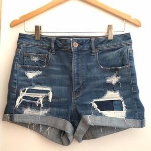 AEO High Rise Denim Shorts (size 8)